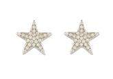 Charming Design Star 925 Sterling Silver Earrings studded with CZ